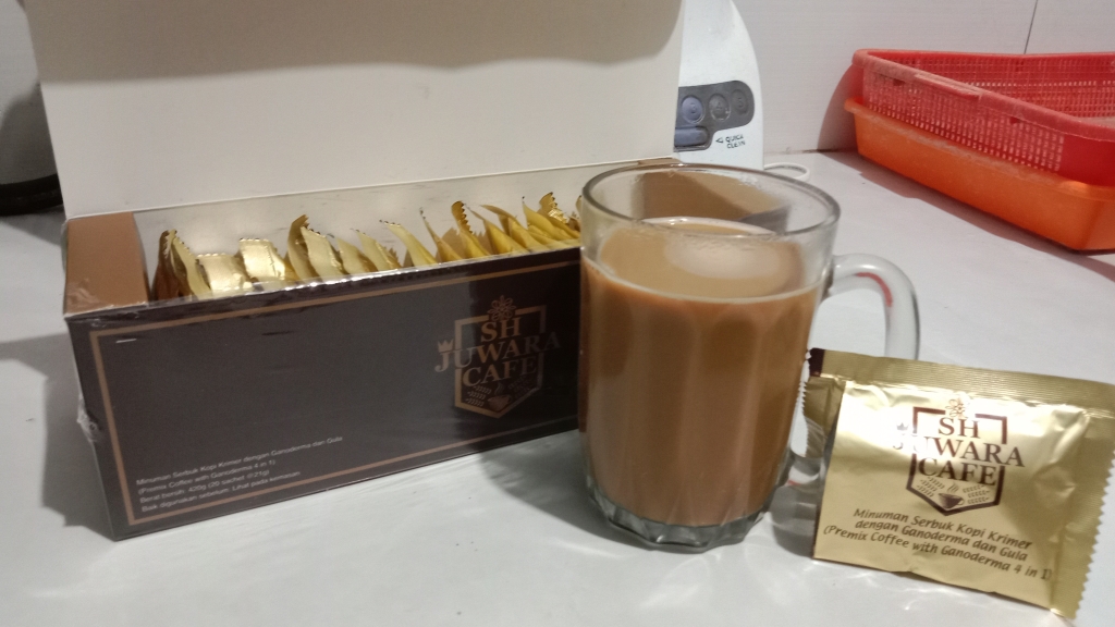 Gambar kopi juwara dan sachet kopi juwara