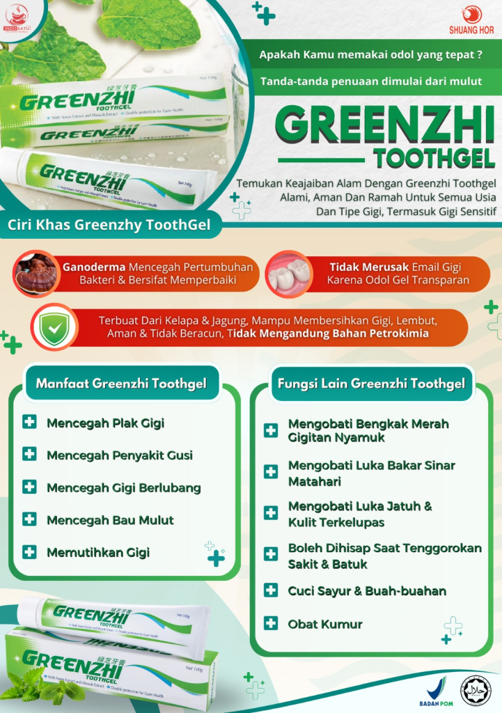 Kandungan dan manfaat pasta gigi Greenzhi