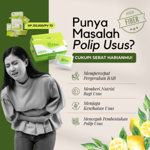 Jia hor hi fibre Membantu maslah polip usus